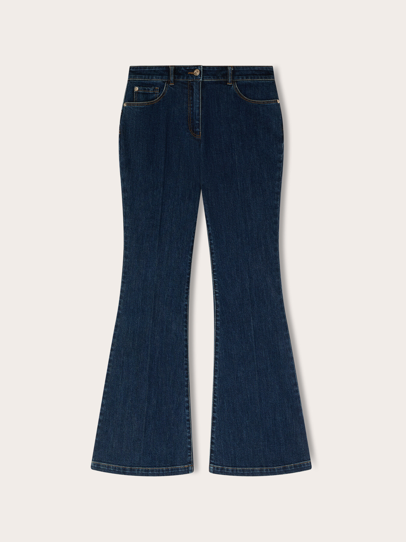 Push-up flare jeans in denim image number 4