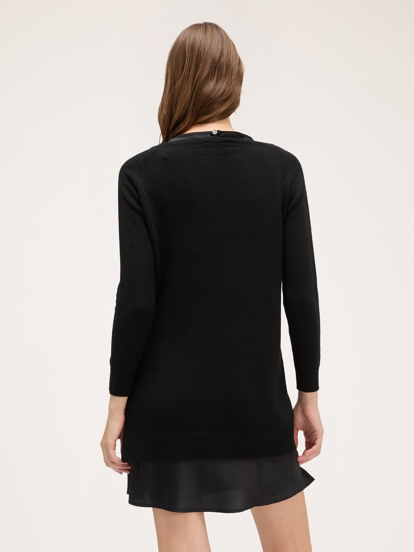 Strickkleid mit Unterkleid aus Satin image number 1