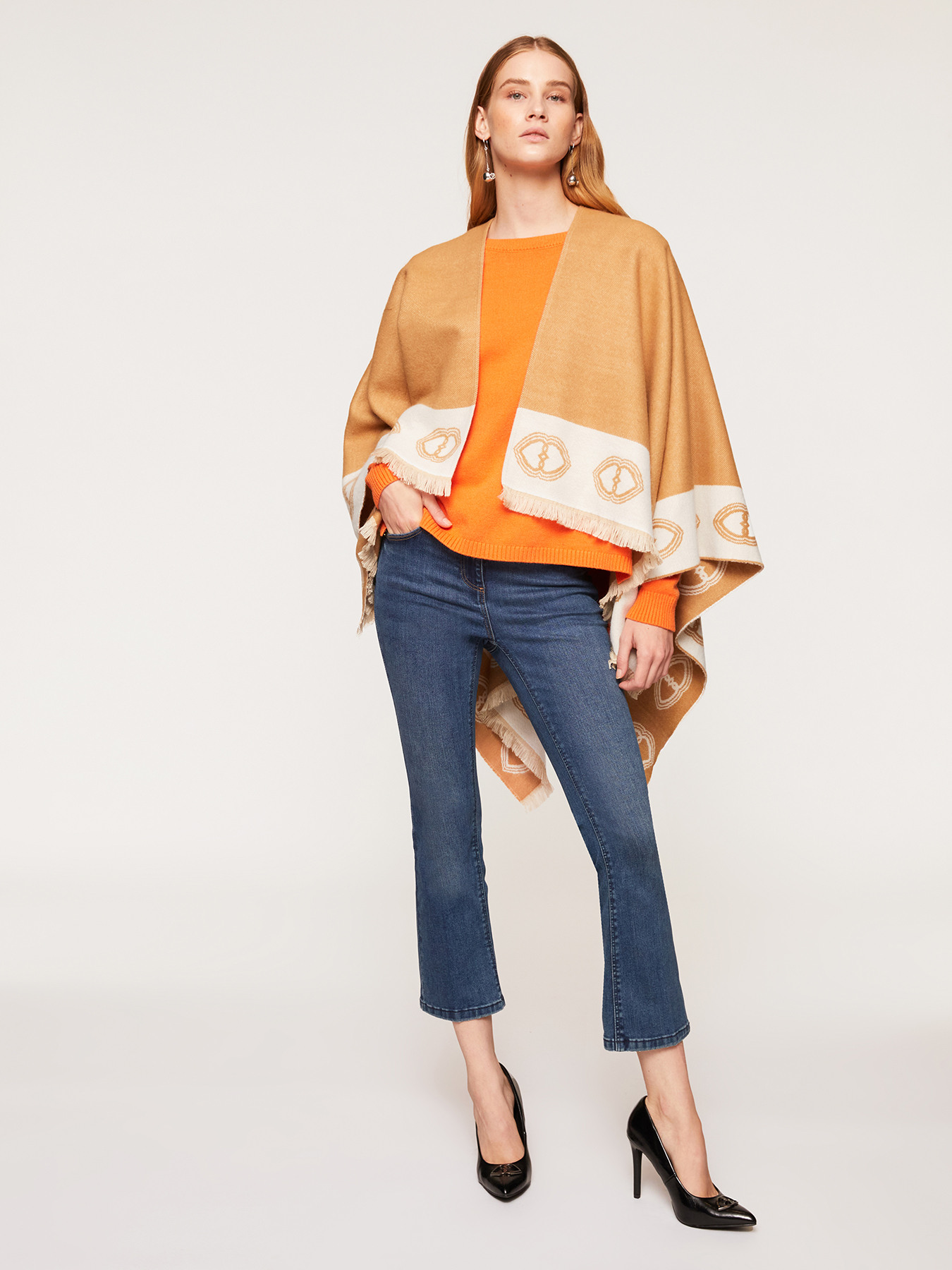 Poncho avec broderie Double Love image number 0