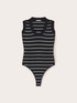 &Auml;rmelloser Body aus D&eacute;vor&eacute;-Jersey, gestreift image number 4