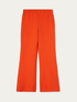 Flared solid colour trousers image number 3