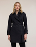 Gabardine trench coat with asymmetric closure image number 0