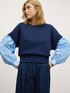 Two-piece sweatshirt with false shirt sleeves image number 2