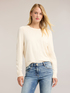 Viscose knit top with tonal trims image number 0