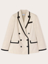 Blazer doppiopetto con bordi image number 4