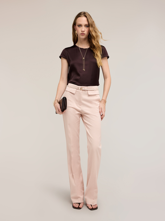 Two-material T-shirt