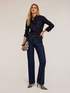 Flare-Jeans mit aufgestickten Steinchen image number 3