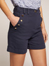 Cotton shorts with button feature image number 2