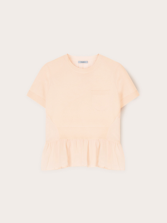 Pullover mit Georgette-Volant