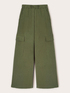 Pantalon large cargo en lin m&eacute;lang&eacute; image number 5