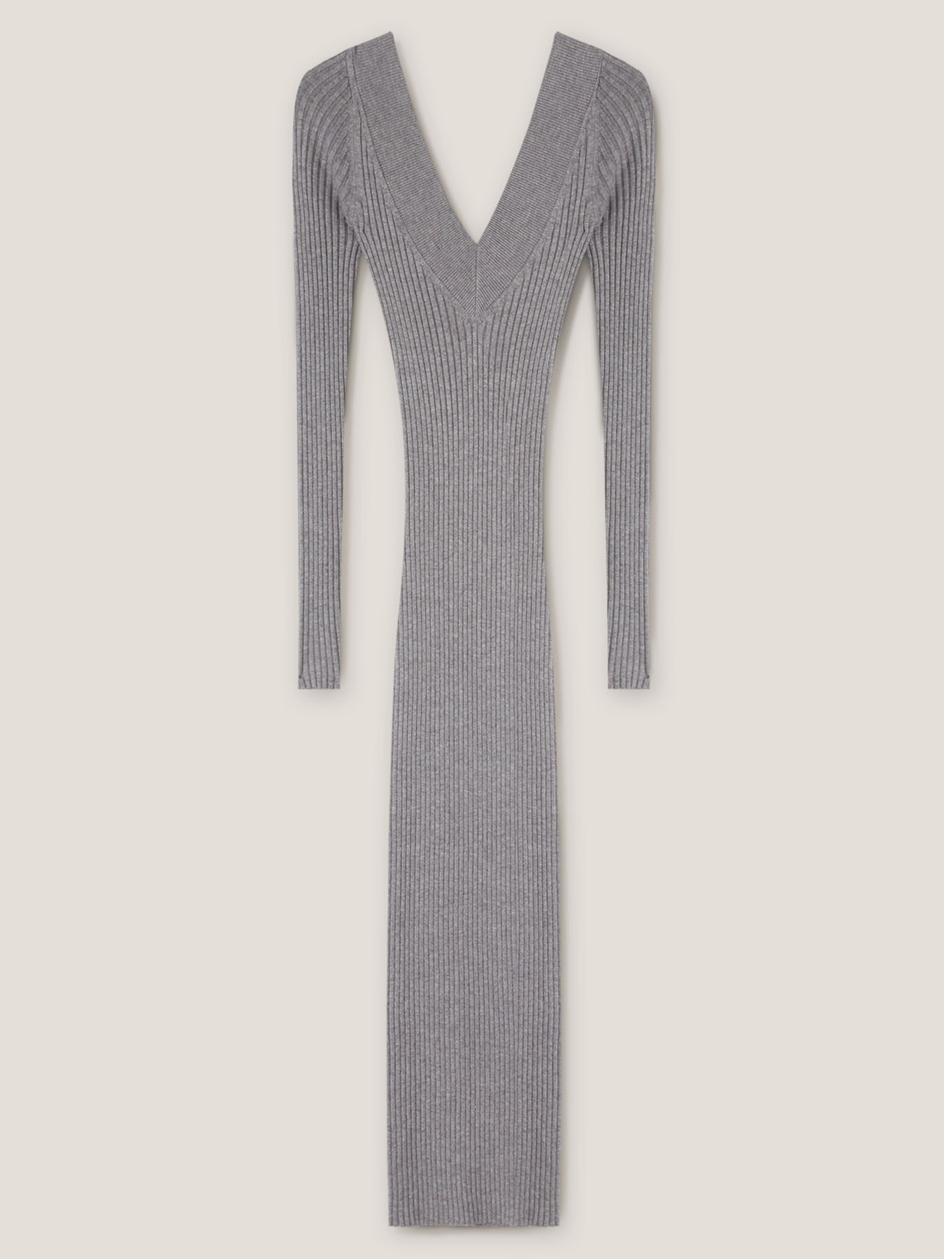 Vestito lungo in maglia a coste image number 3