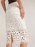 Pencil skirt in coated fabric with sangallo effect image number 3