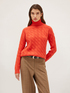 Alpaca blend cable knit turtleneck image number 0