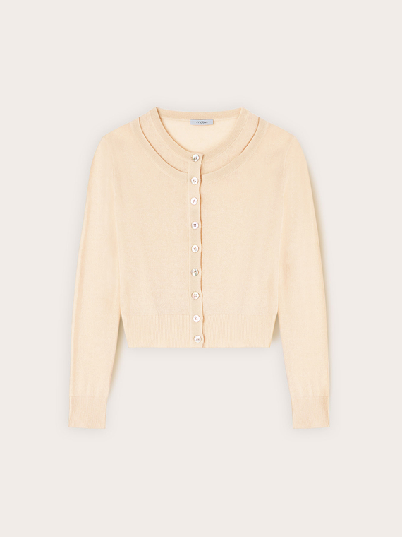 Linen blend cardigan