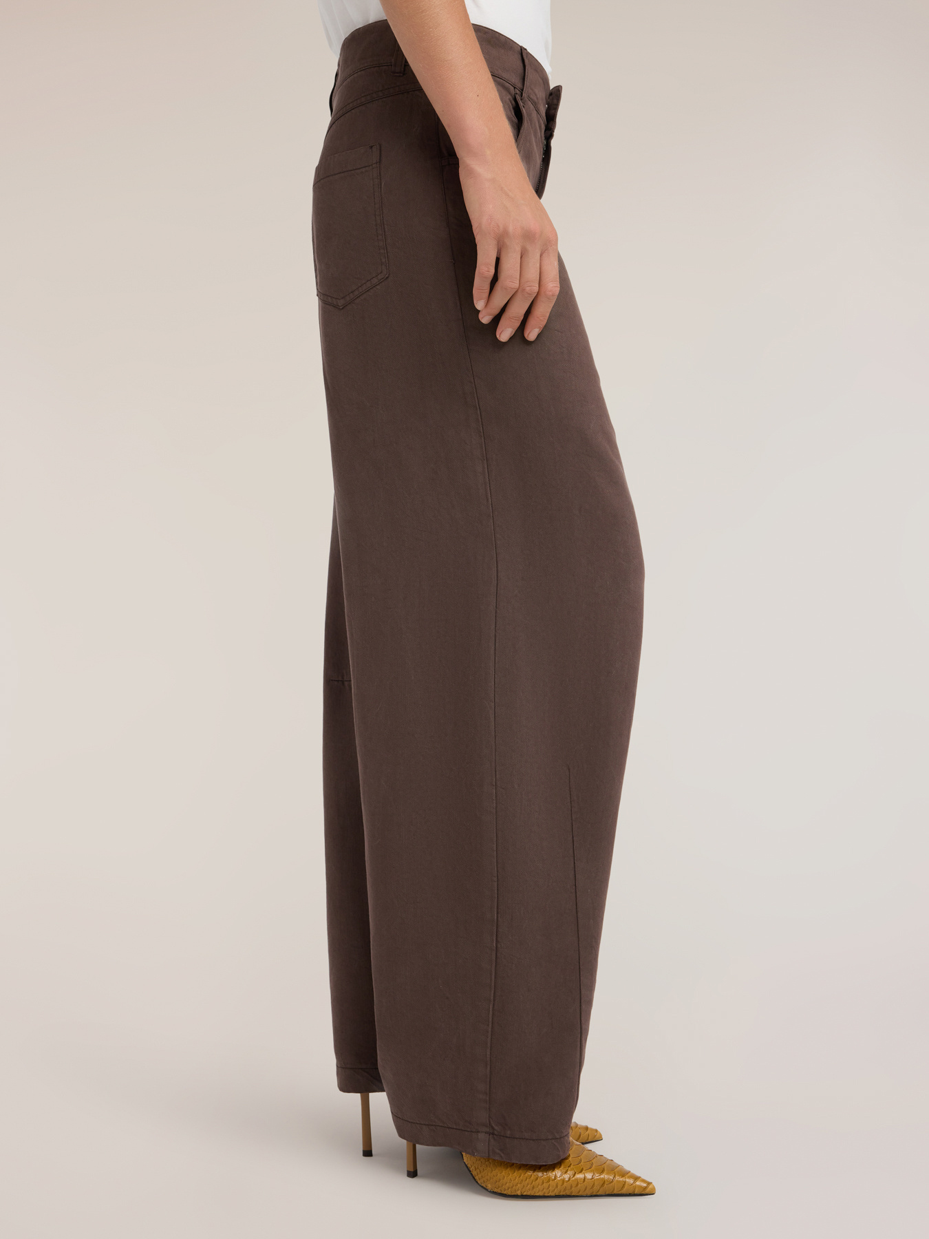 Pantaloni barrel in lyocell image number 3