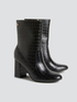 Croc embossed ankle boots image number 1