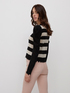 Striped sweater with voluminous sleeves image number 1