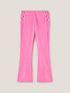 Flare trousers with side button motif image number 4