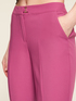 Elegant flared trousers with bottom slit image number 2