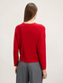 Ribbed sweater with overlapping slit at the back image number 1