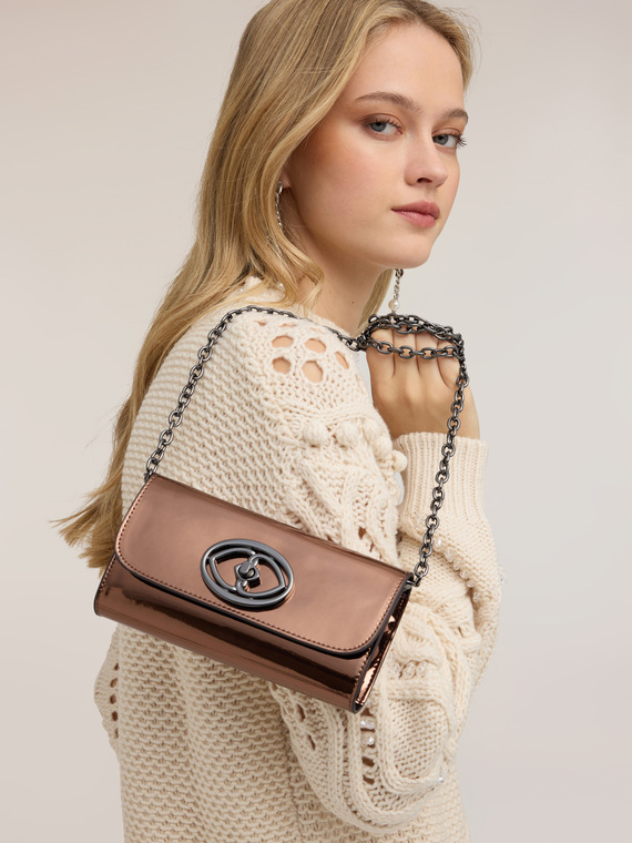 Laminated-effect Wallet Bag