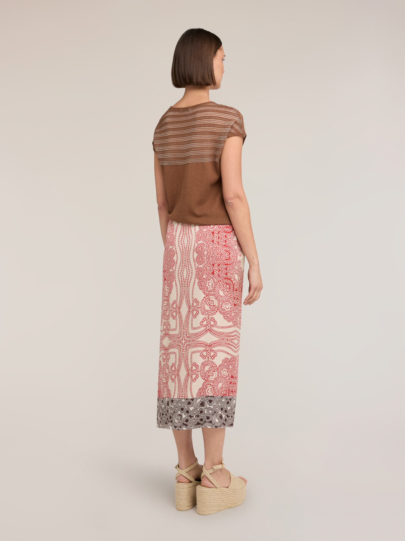 Striped linen blend sweater image number 3