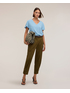 Blusa con escote en V y mangas de vuelo image number 2