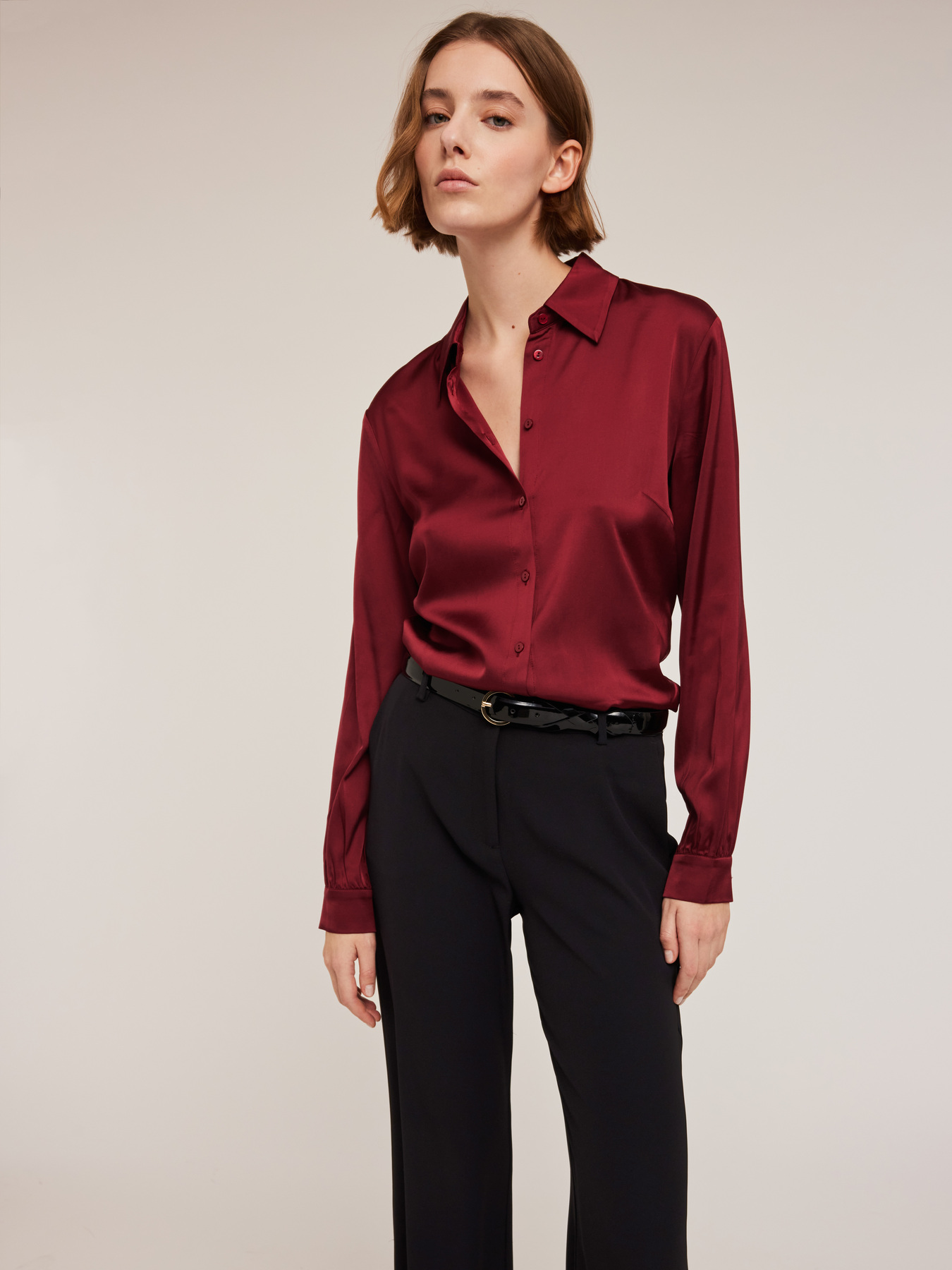 Satin shirt image number 0