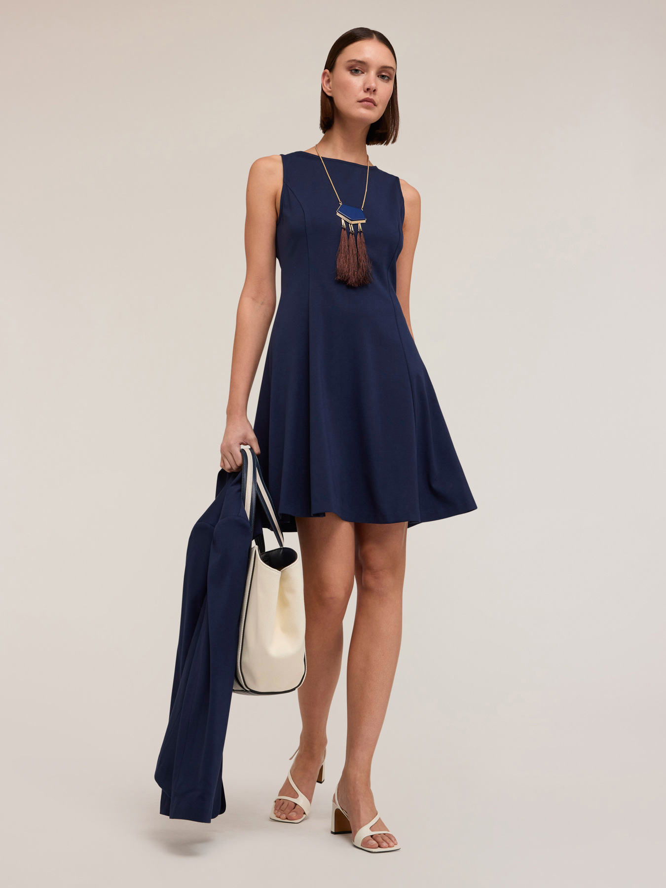 Mini dress in punto milano image number 2