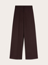 Pantaloni palazzo din cady cu inserții satin image number 4