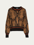 Pullover aus Jacquard-Mohair mit Animalier-Muster image number 3
