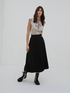 Falda midi plisada image number 0