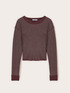 Lurex mesh knit top image number 3