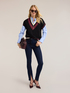 Oversized viscose blend sweater with trims image number 2