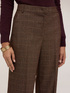 Checked palazzo pants in yarn-dyed fabric image number 3
