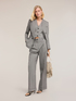 Double-breasted pinstripe blazer in linen blend image number 2