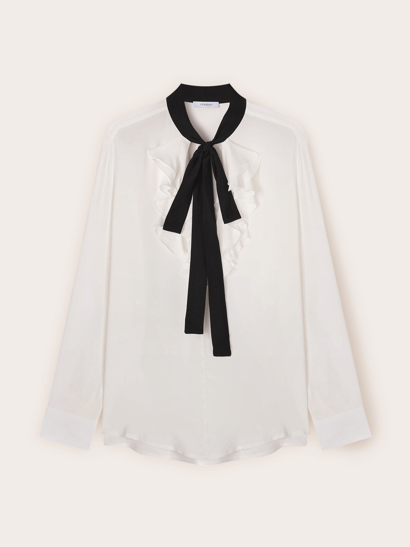 Blouse with ruffles and sash image number 4