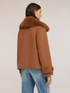 Short double-breasted coat in wool blend double cloth image number 1