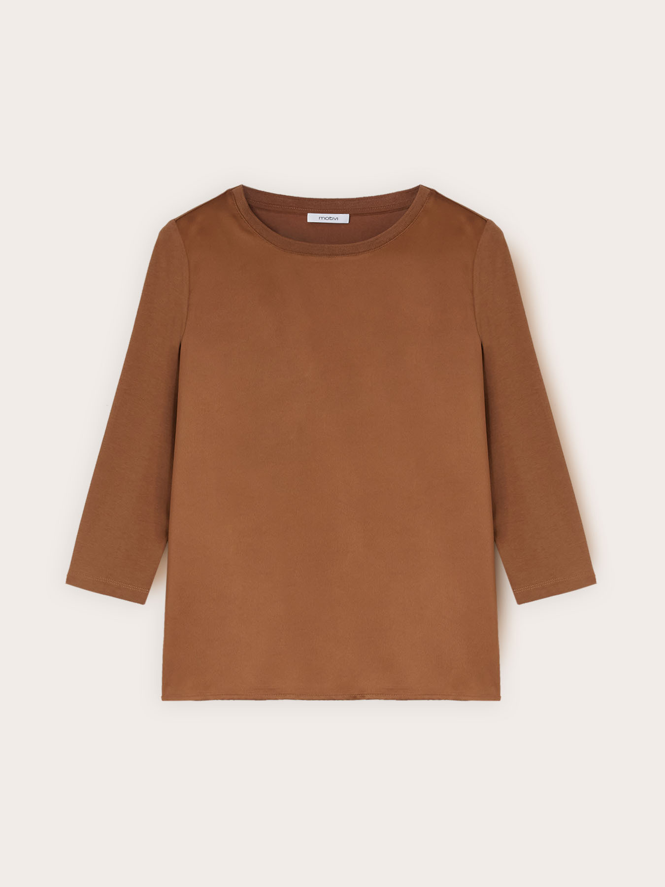 Basic two-material T-shirt image number 3