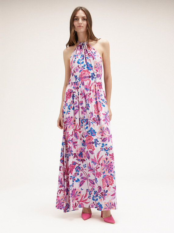 Floral patterned halter dress
