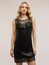 Short mesh dress with sequins image number 0