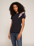 T-shirt with geometric pattern ruching image number 0