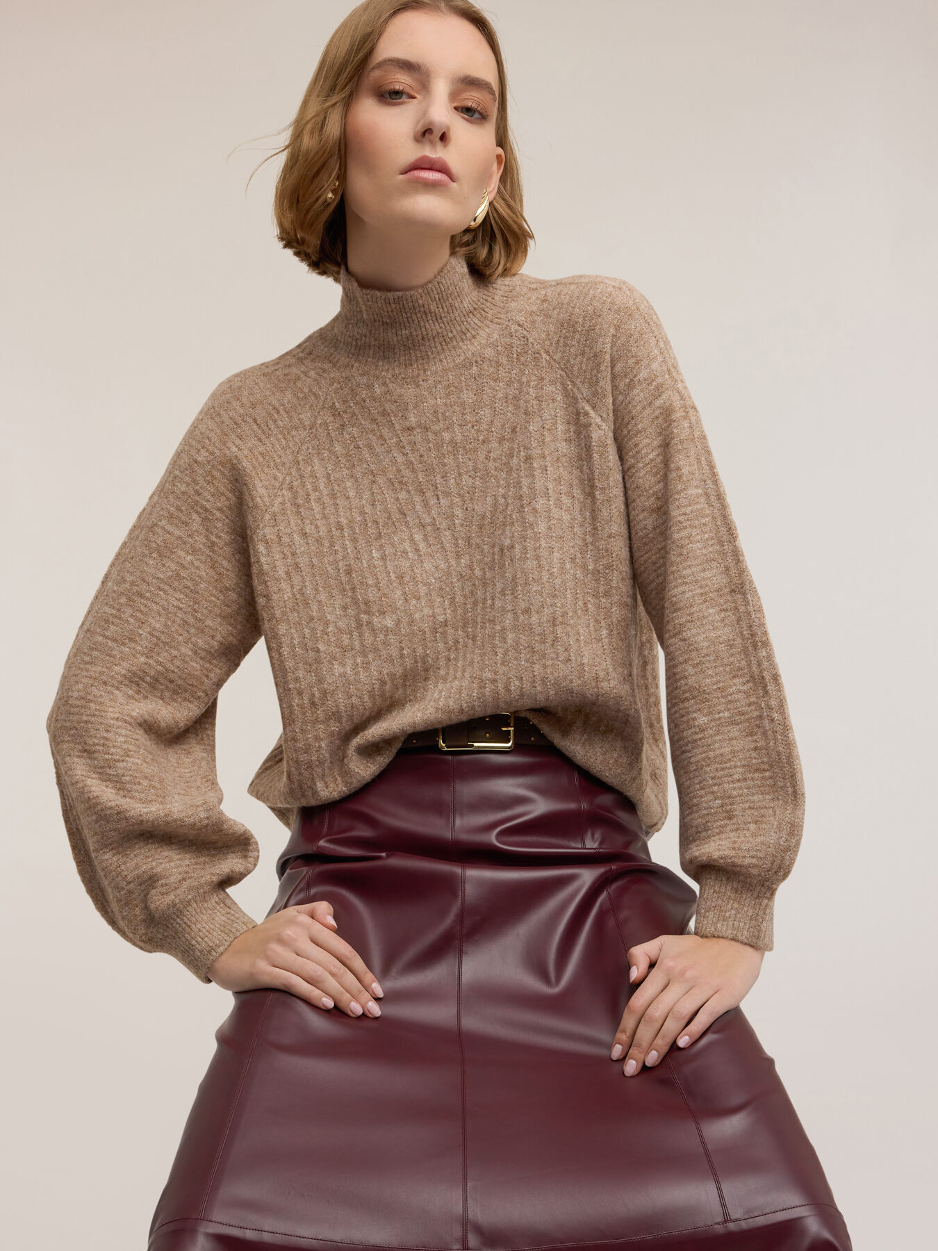 Oversized sleeve sweater image number 3