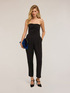 Long jumpsuit with draped bustier image number 0