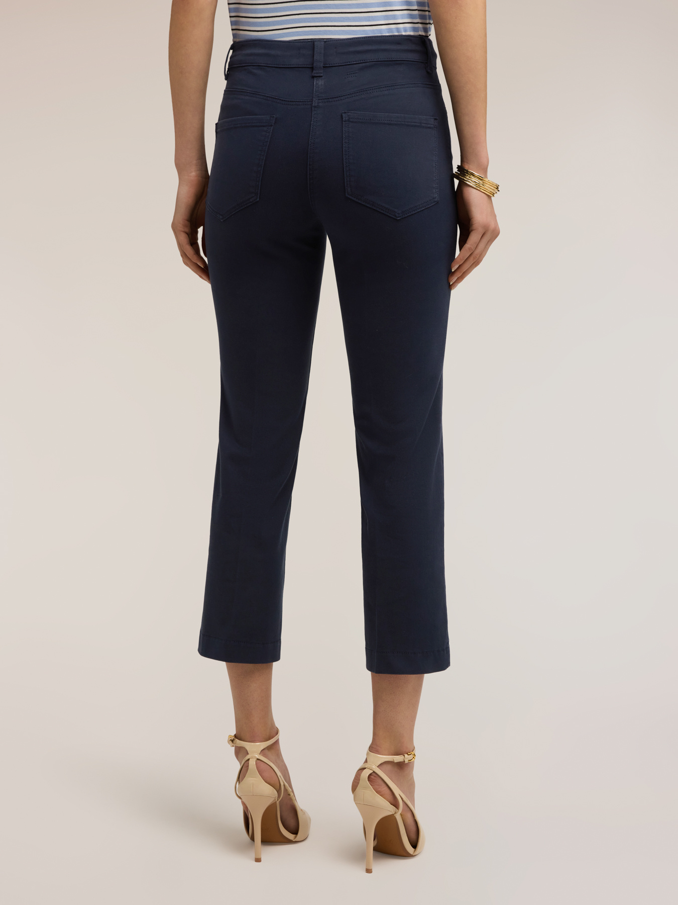 Pantaloni kick flare in drill image number 1