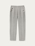 Glen plaid patterned regular trousers image number 3