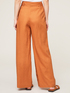 Viscose linen sarong-effect trousers image number 1