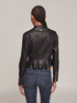 Faux leather peplum jacket image number 2