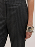 The Tailoring Lab pinstriped flared trousers image number 3