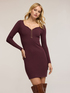 Knit tube dress with sweetheart neckline image number 2